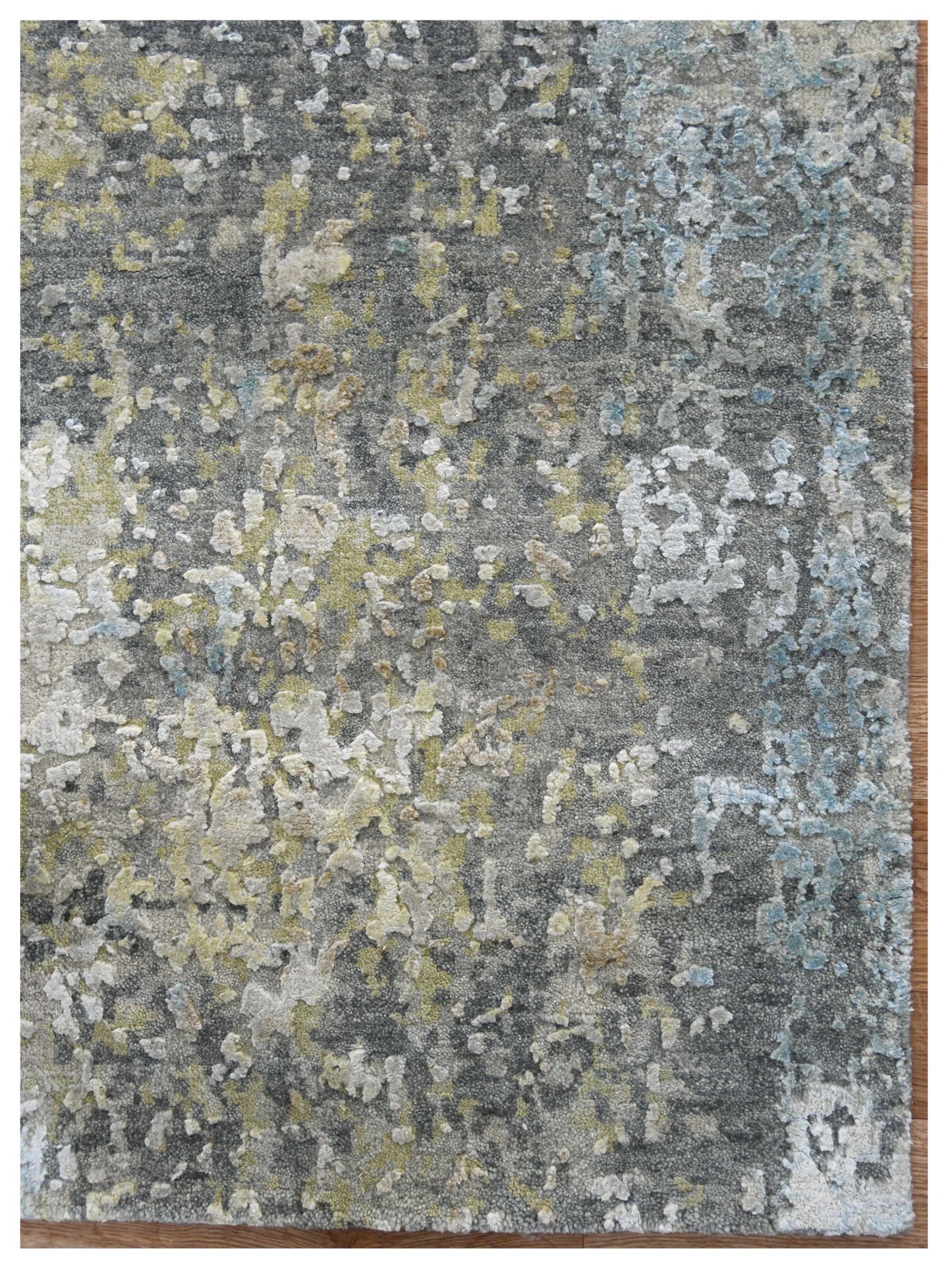 Limited MORWELL MO-408 STEEL GRAY Transitional Knotted Rugs