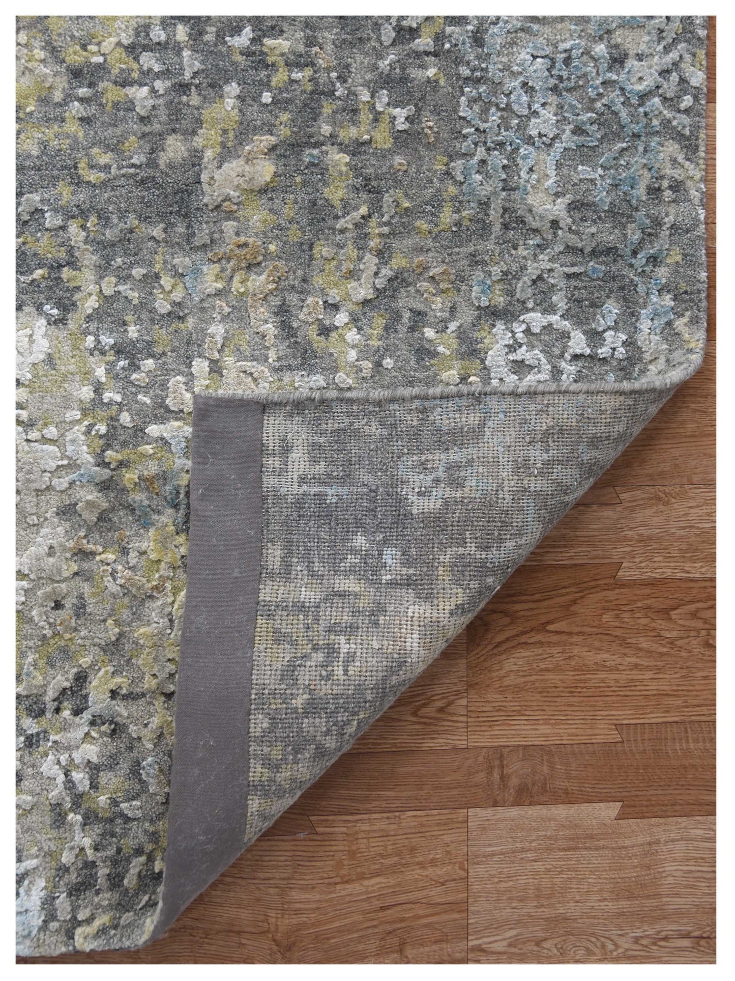 Limited MORWELL MO-408 STEEL GRAY Transitional Knotted Rugs