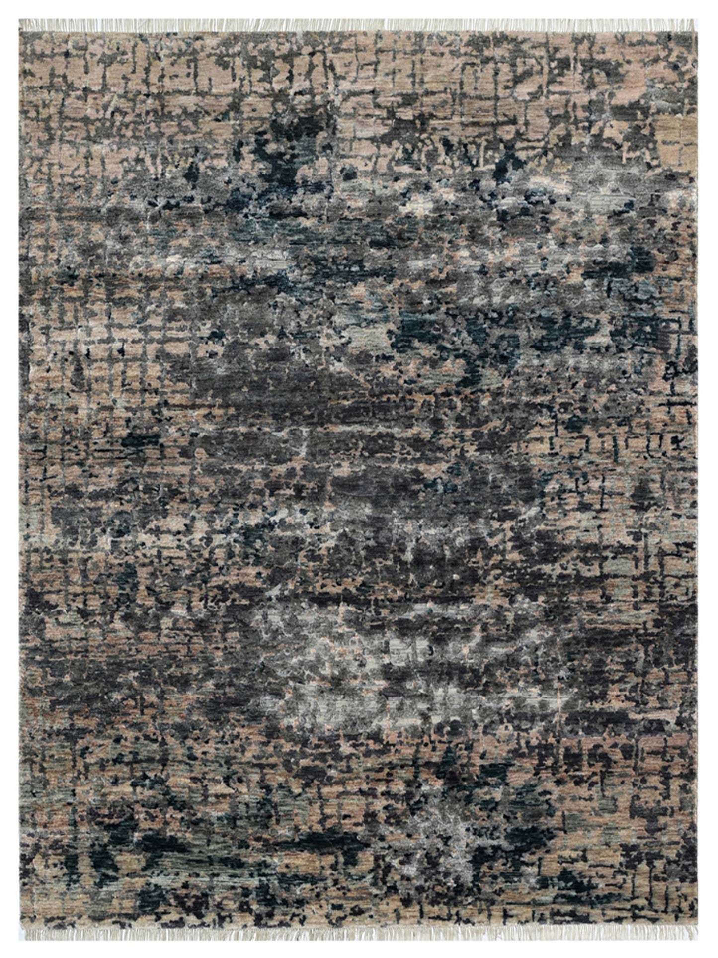 Artisan Mary 3D-2 Grey Contemporary Knotted Rug