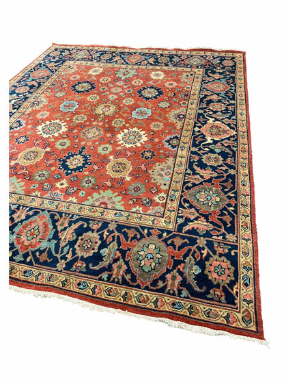 Artisan Helena Rust Blue Traditional Knotted Rug - Rugs - Artisan - Atlanta Designer Rugs