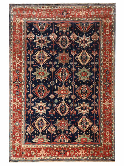 Artisan Helena Blue Rust Traditional Knotted Rug - Rugs - Artisan - Atlanta Designer Rugs