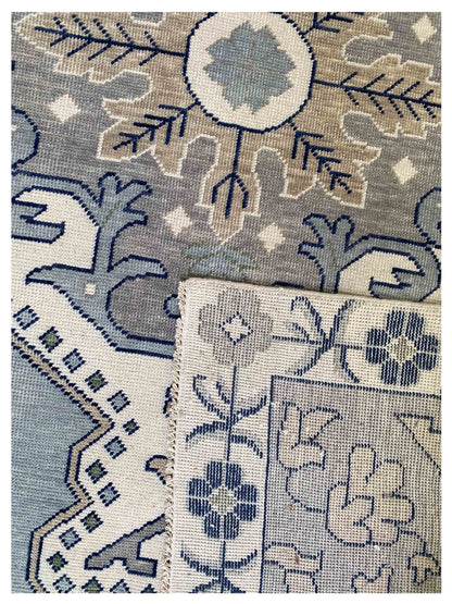 Artisan Blossom  Grey  Traditional Knotted Rug