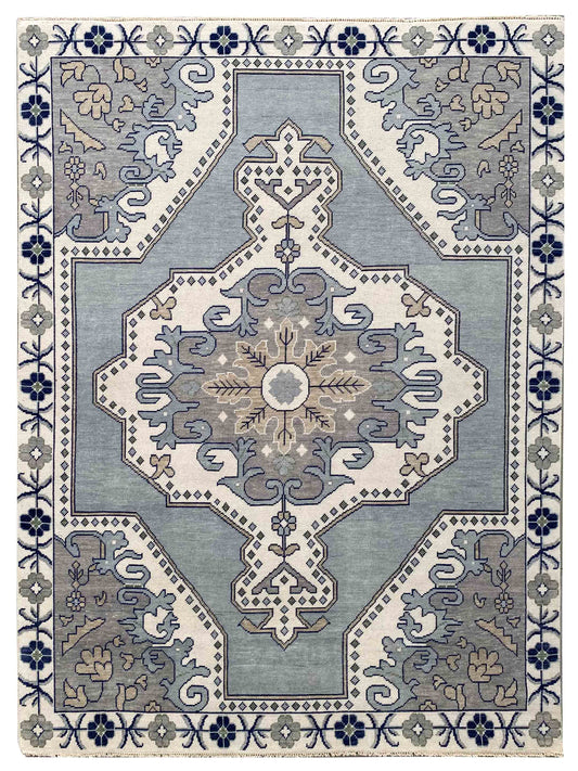 Artisan Blossom FB-558 Grey Traditional Knotted Rug