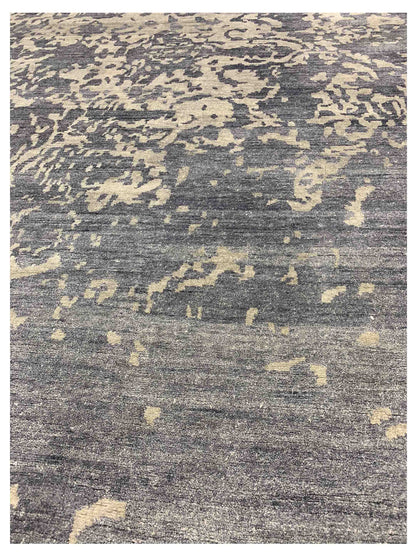 Artisan Samantha  Grey Ivory Transitional Knotted Rug