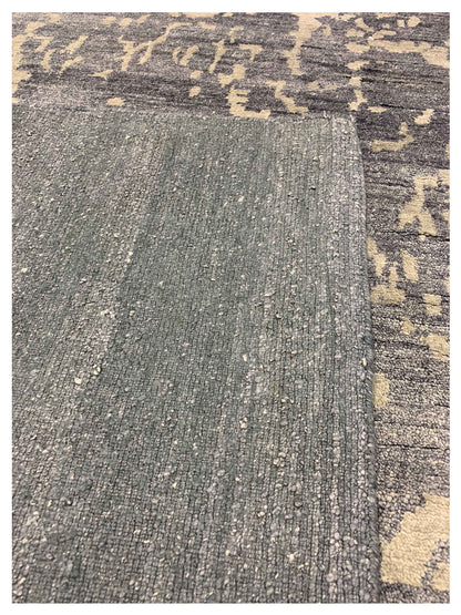 Artisan Samantha  Grey Ivory Transitional Knotted Rug