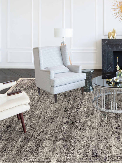 Artisan Samantha  Grey  Transitional Knotted Rug
