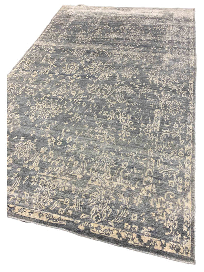 Artisan Samantha Grey Ivory Transitional Knotted Rug - Rugs - Artisan - Atlanta Designer Rugs