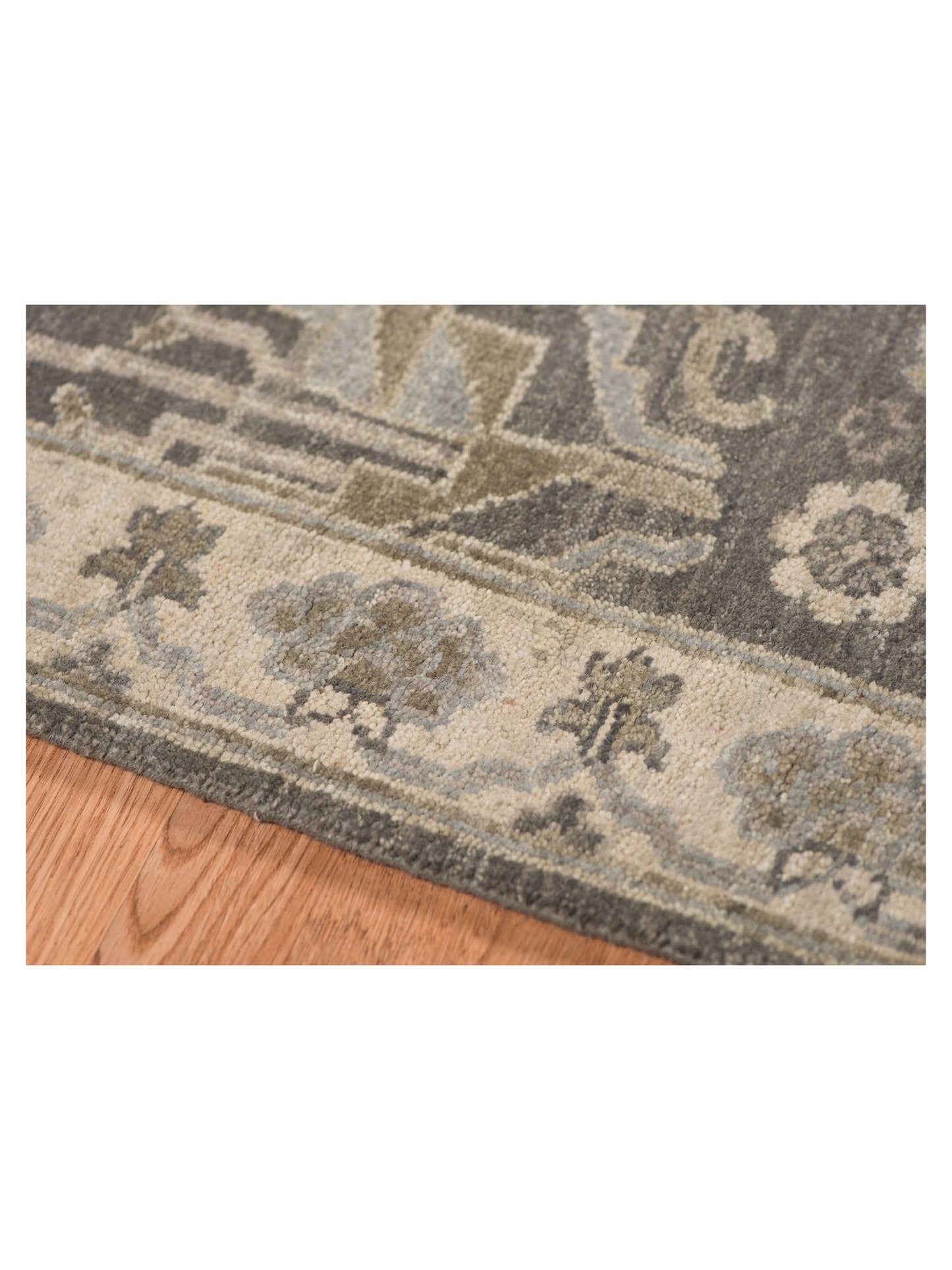 Limited NEWCASTLE NE-302 SANTAS GRAY Traditional Knotted Rug
