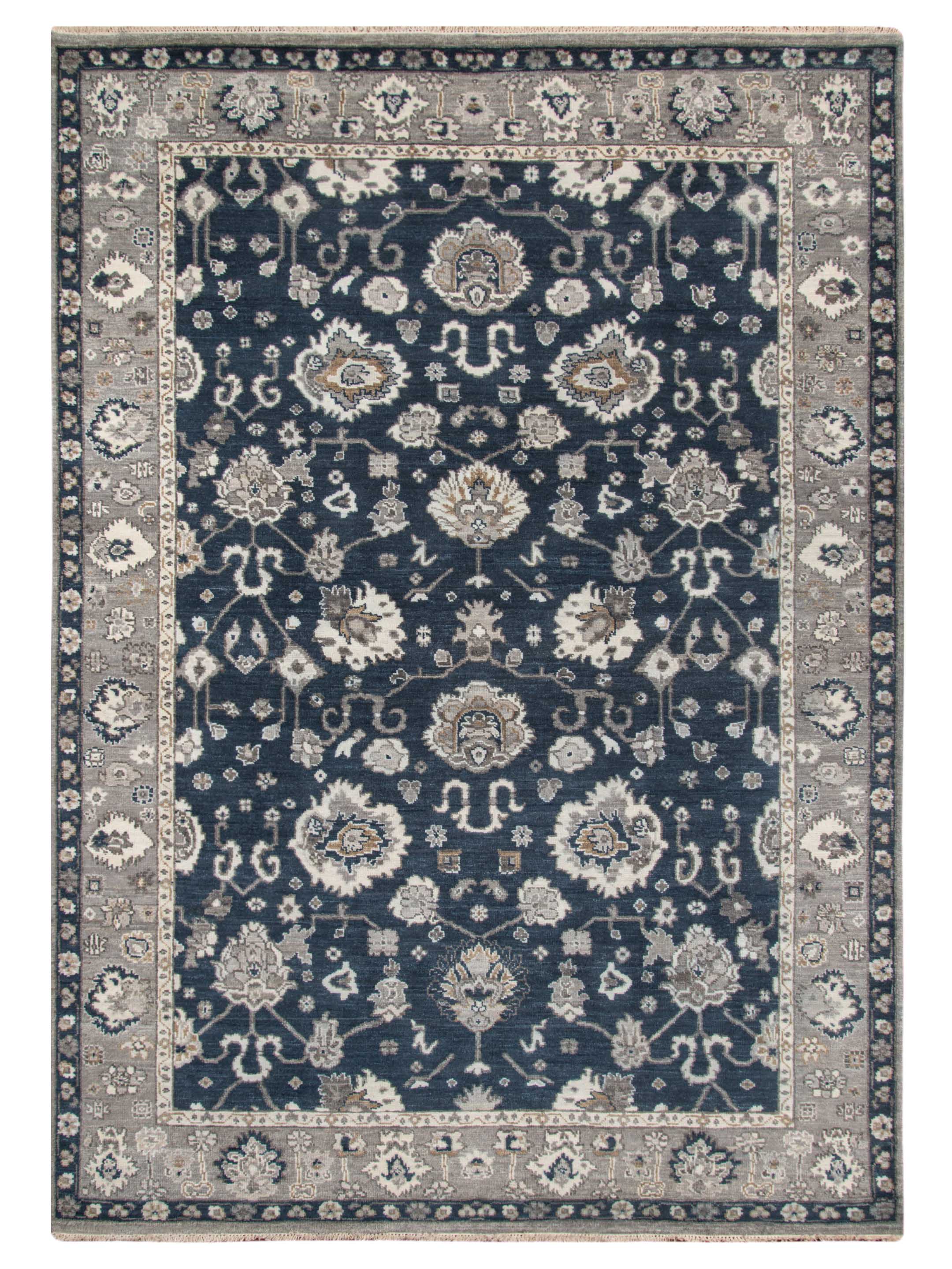 Limited NEWCASTLE NE-320 BLUE SAPPHIRE Traditional Knotted Rugs ...