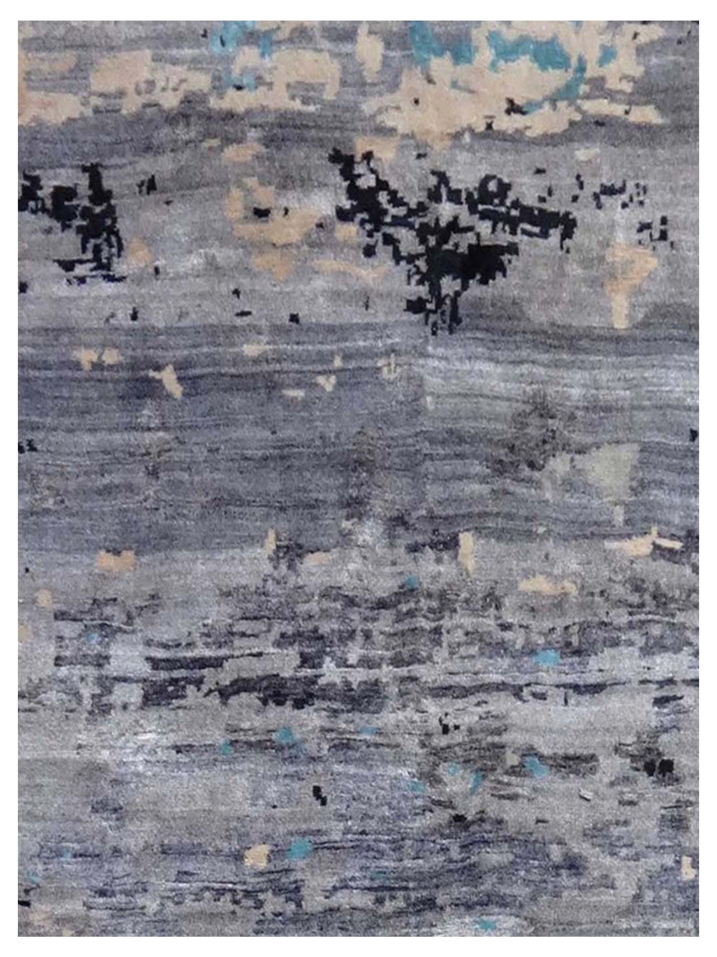 Artisan Mary  Grey  Contemporary Knotted Rug