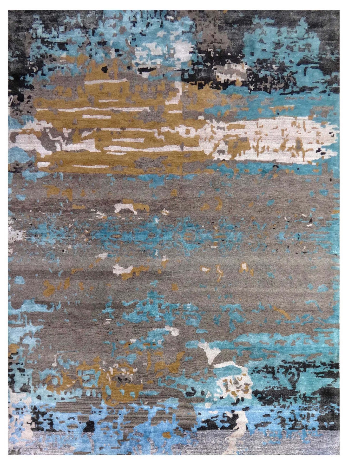 Artisan Mary MN-265 Grey Contemporary Knotted Rug