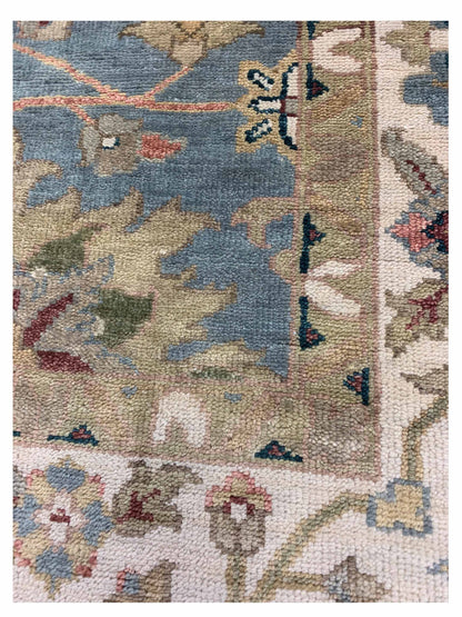 Artisan Cameron Lt.Blue Ivory Traditional Knotted Rug - Rugs - Artisan - Atlanta Designer Rugs