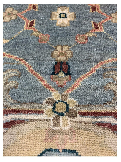 Artisan Cameron Lt.Blue Ivory Traditional Knotted Rug - Rugs - Artisan - Atlanta Designer Rugs