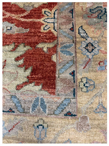 Artisan Cameron  Rust Gold Traditional Knotted Rug