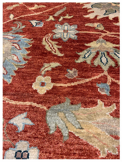 Artisan Cameron  Rust Gold Traditional Knotted Rug