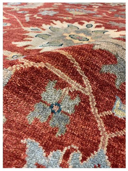 Artisan Cameron  Rust Gold Traditional Knotted Rug