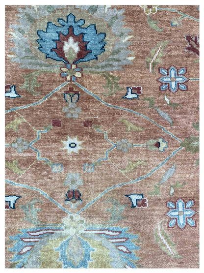 Artisan Cameron  Rust Ivory Traditional Knotted Rug