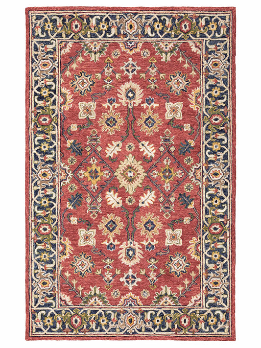 Oriental Weavers ALFRESCO 28404 Red Traditional Tufted Rug
