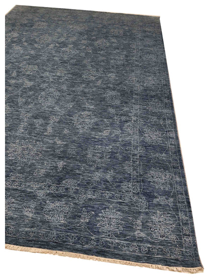 Artisan Agra Modern  Turquoise  Traditional Knotted Rug