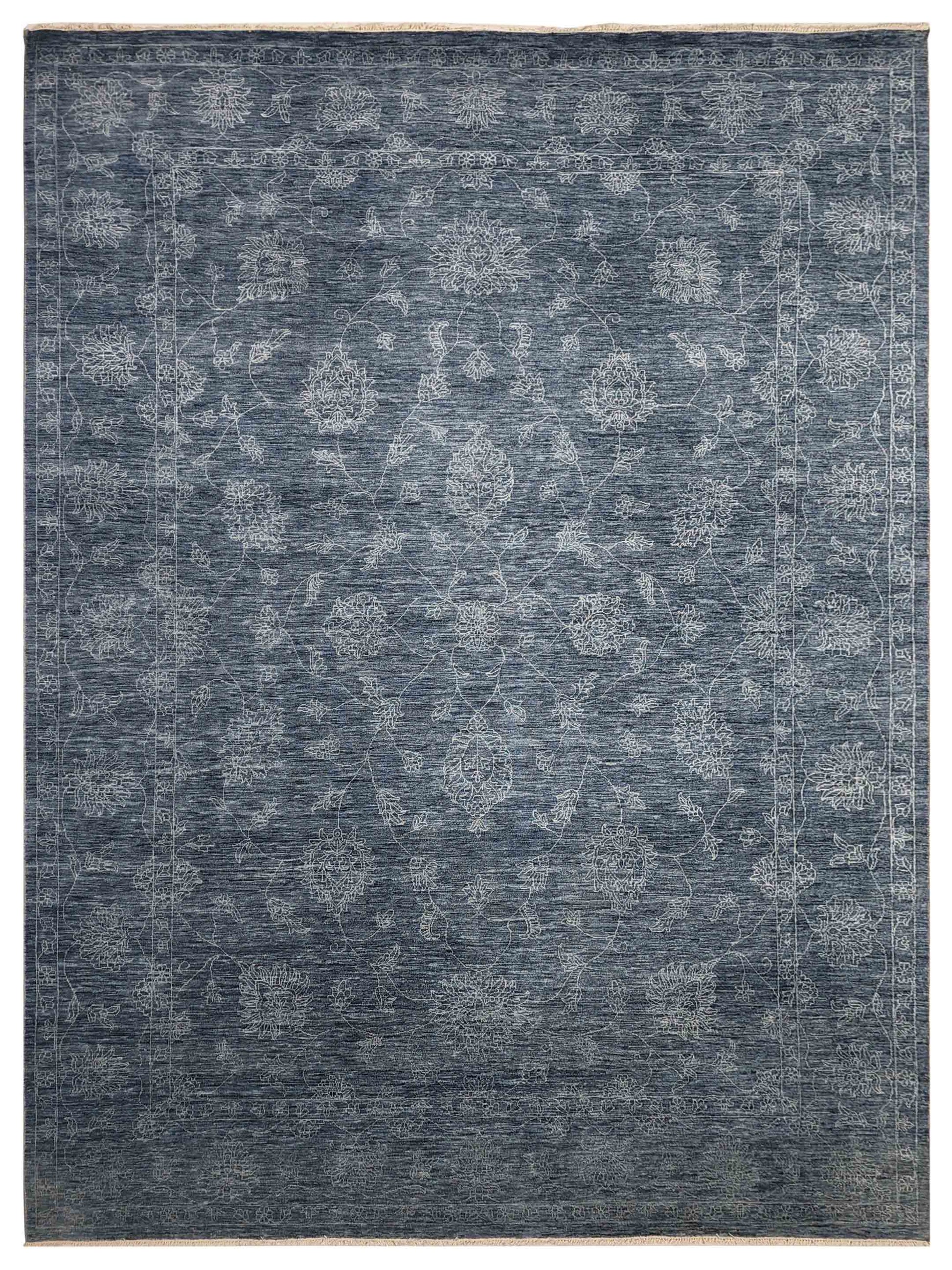 Artisan Agra Modern P-33 Turquoise Traditional Knotted Rug