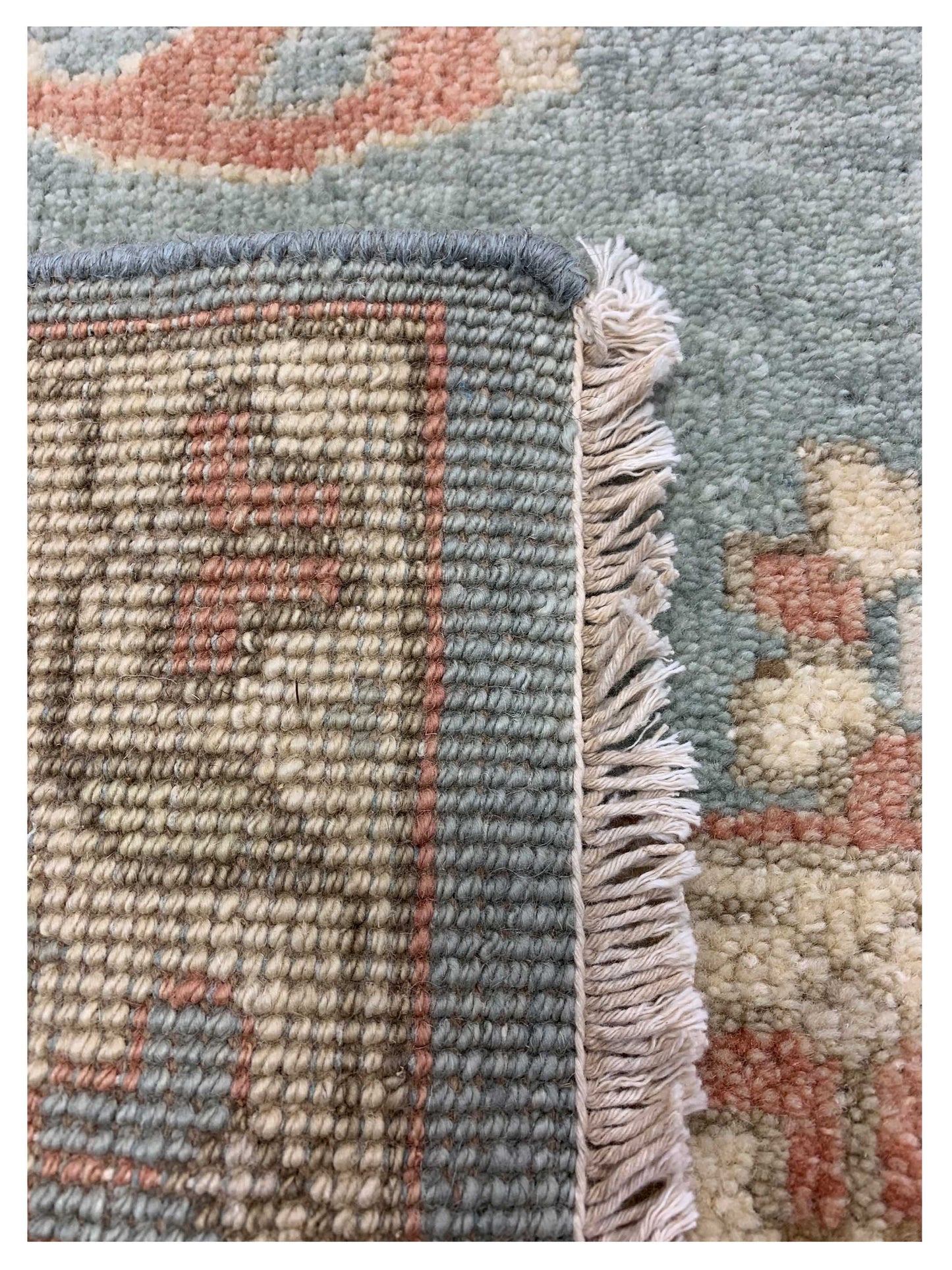 Artisan Priscilla  Lt.Blue Ivory Traditional Knotted Rug