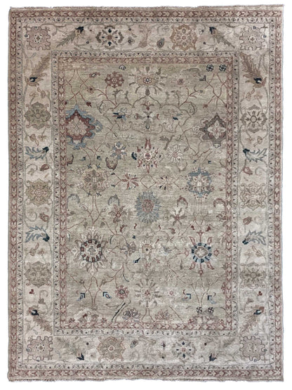 Artisan Priscilla Lt.Green Ivory Traditional Knotted Rug - Rugs - Artisan - Atlanta Designer Rugs