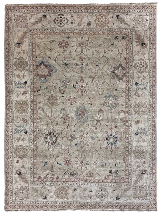 Artisan Priscilla Lt.Green Ivory Traditional Knotted Rug - Rugs - Artisan - Atlanta Designer Rugs