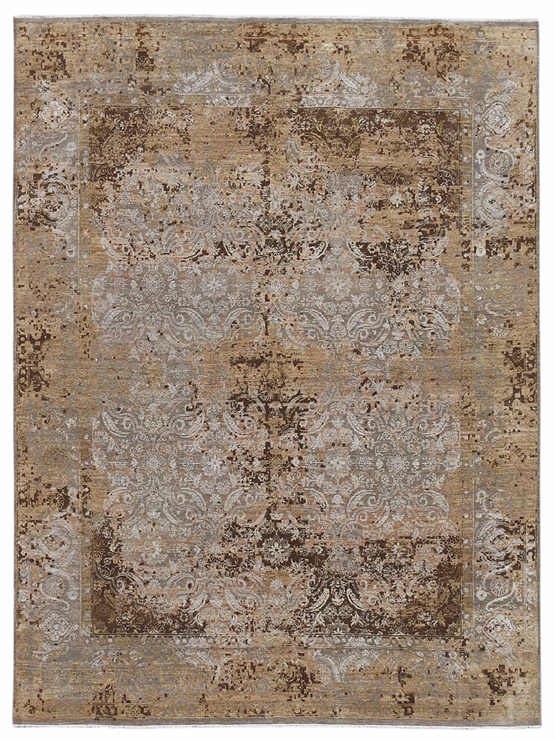 Limited PARKES PA-556 Peach Transitional Knotted Rug