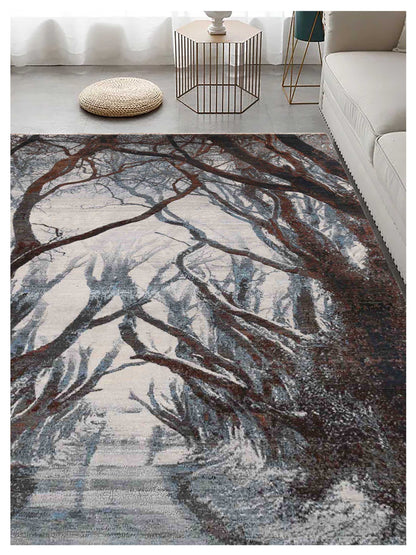 Limited Prevelly PRV-902 Ice Blue Transitional Knotted Rug