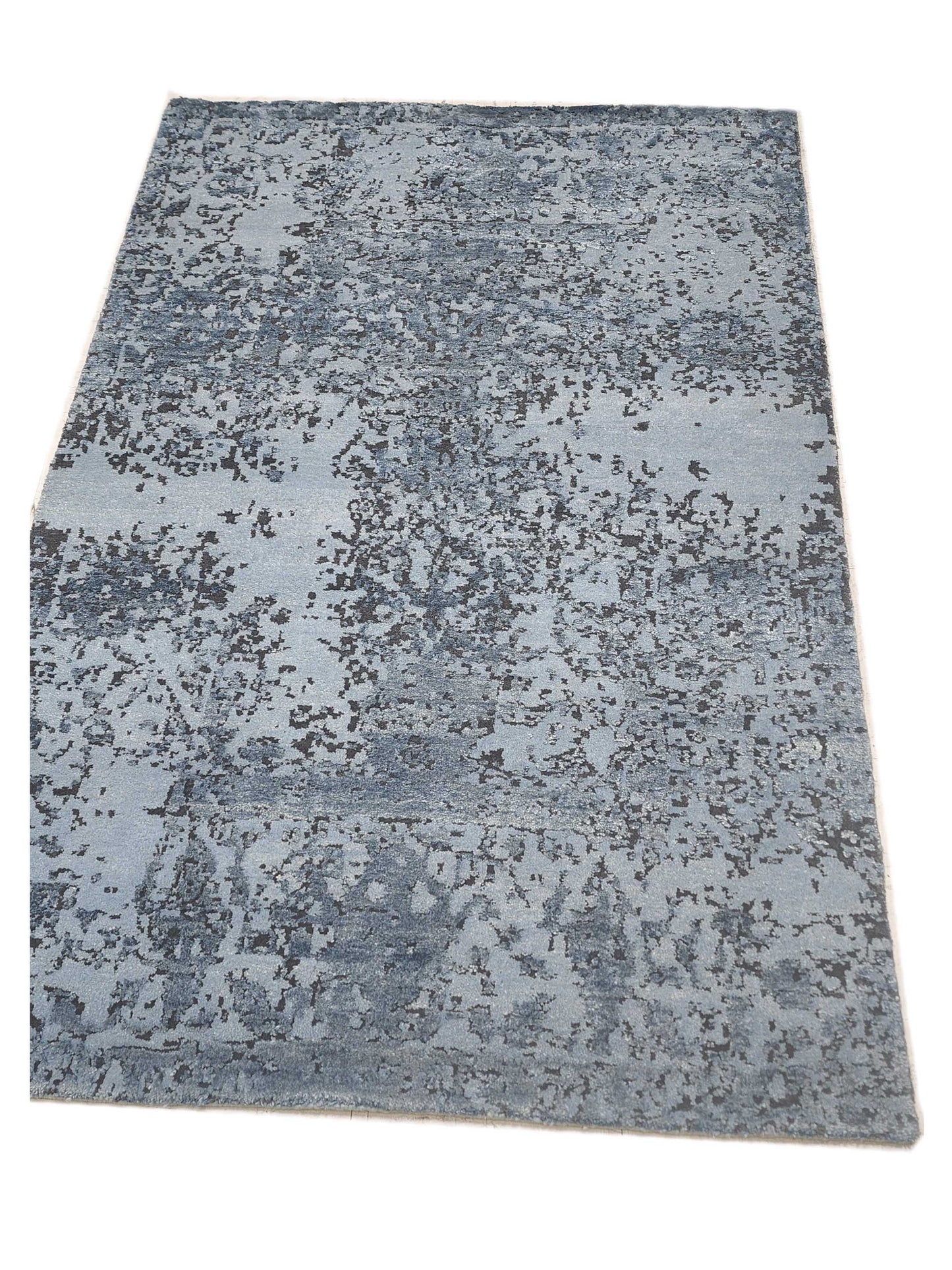 Artisan Bloom  Grey Blue Transitional Knotted Rug