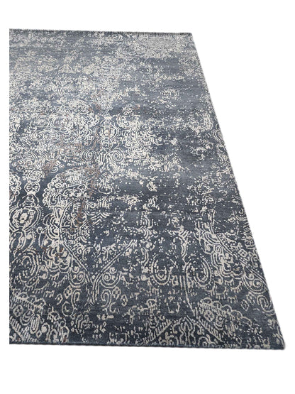 Artisan Bloom Sky Blue Transitional Knotted Rug - Rugs - Artisan - Atlanta Designer Rugs