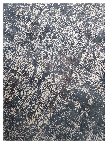 Artisan Bloom Sky Blue Transitional Knotted Rug - Rugs - Artisan - Atlanta Designer Rugs