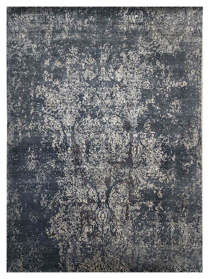 Artisan Bloom Sky Blue Transitional Knotted Rug - Rugs - Artisan - Atlanta Designer Rugs