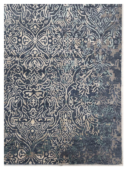 Artisan Bloom Sky Blue Transitional Knotted Rug - Rugs - Artisan - Atlanta Designer Rugs