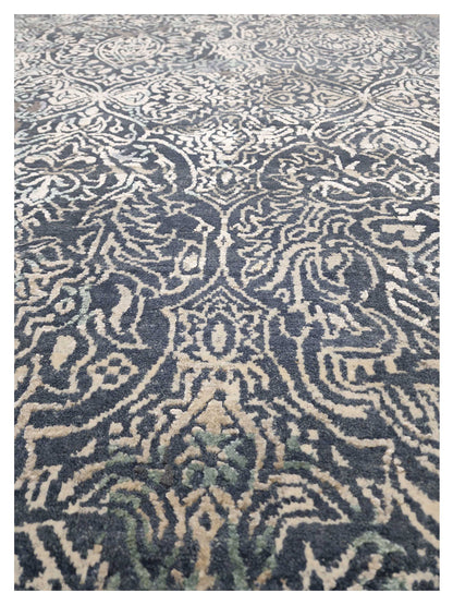 Artisan Bloom Sky Blue Transitional Knotted Rug - Rugs - Artisan - Atlanta Designer Rugs