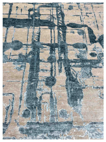 Artisan Mary Grey Contemporary Knotted Rug - Rugs - Artisan - Atlanta Designer Rugs