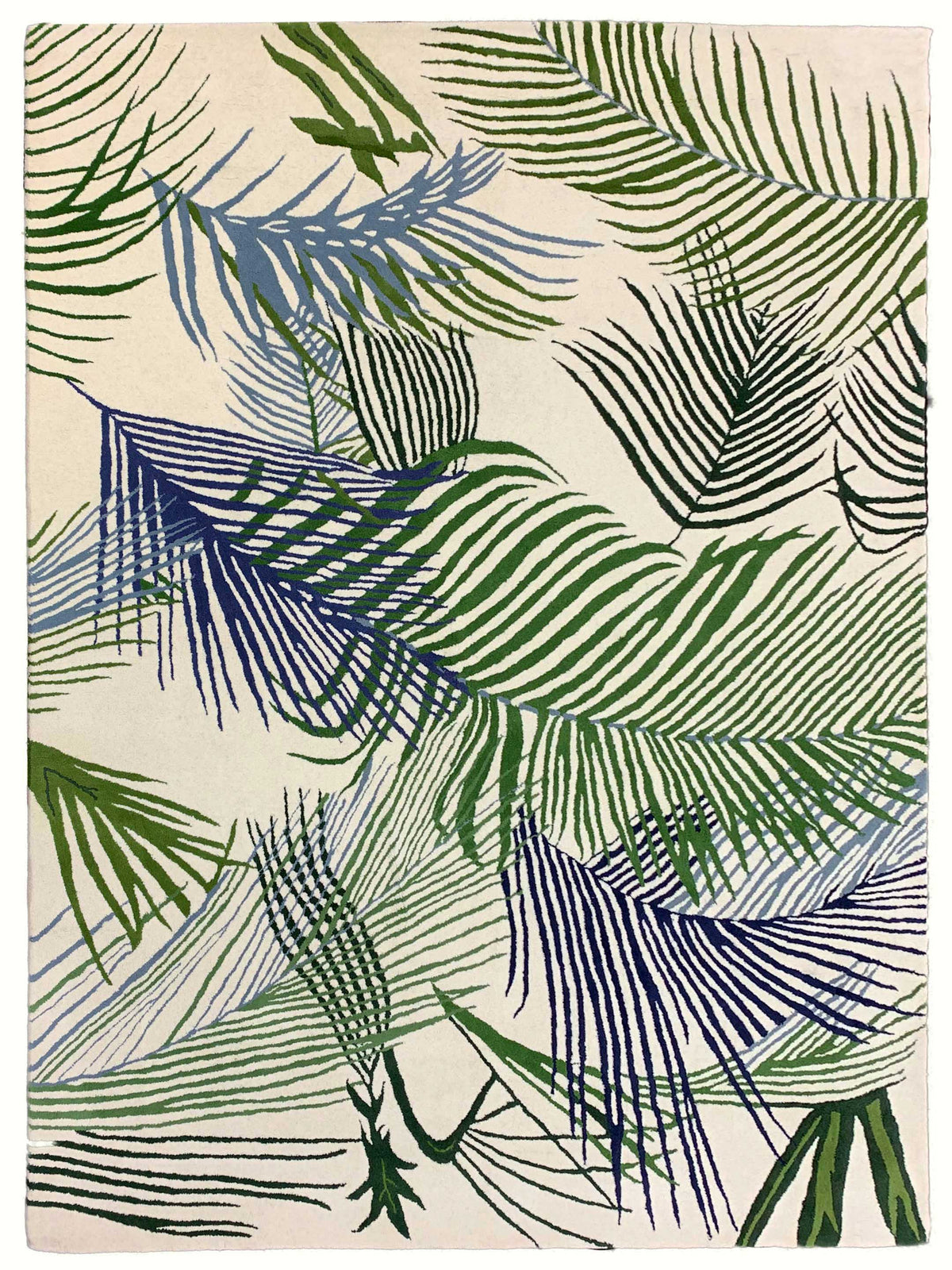 Tia Ivory Transitional Tufted Rug - Palm Tree Design – Atlanta Designer ...