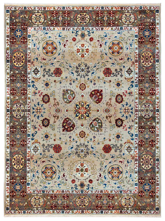 Artisan Rakkas Beige Brown Traditional Machinemade Rug - Rugs - Artisan - Atlanta Designer Rugs