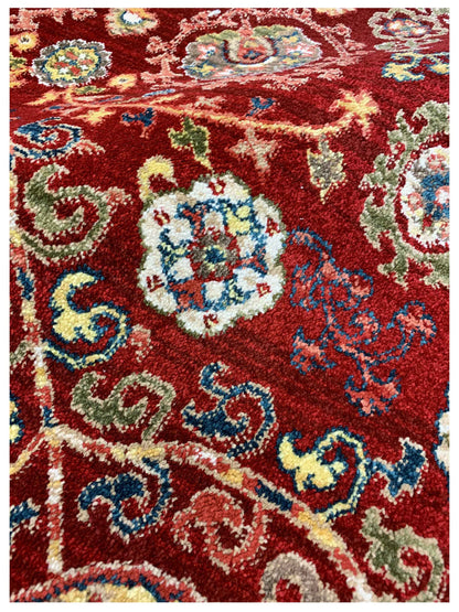 Artisan Rakkas Red Red Traditional Machinemade Rug - Rugs - Artisan - Atlanta Designer Rugs