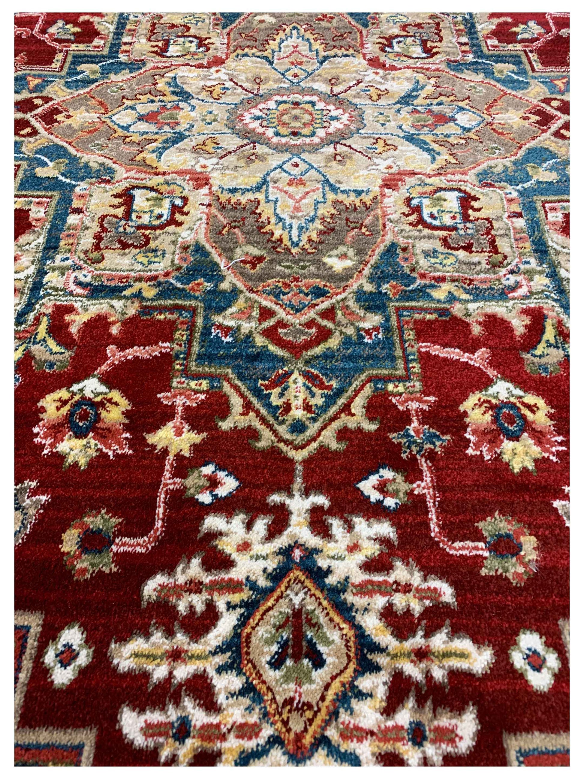 Artisan Rakkas Red Blue Traditional Machinemade Rug - Rugs - Artisan - Atlanta Designer Rugs
