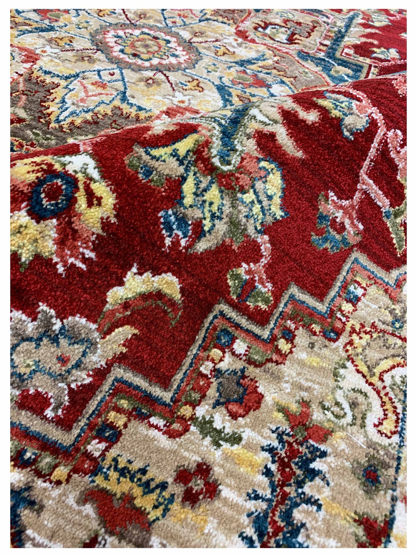 Artisan Rakkas Red Blue Traditional Machinemade Rug - Rugs - Artisan - Atlanta Designer Rugs