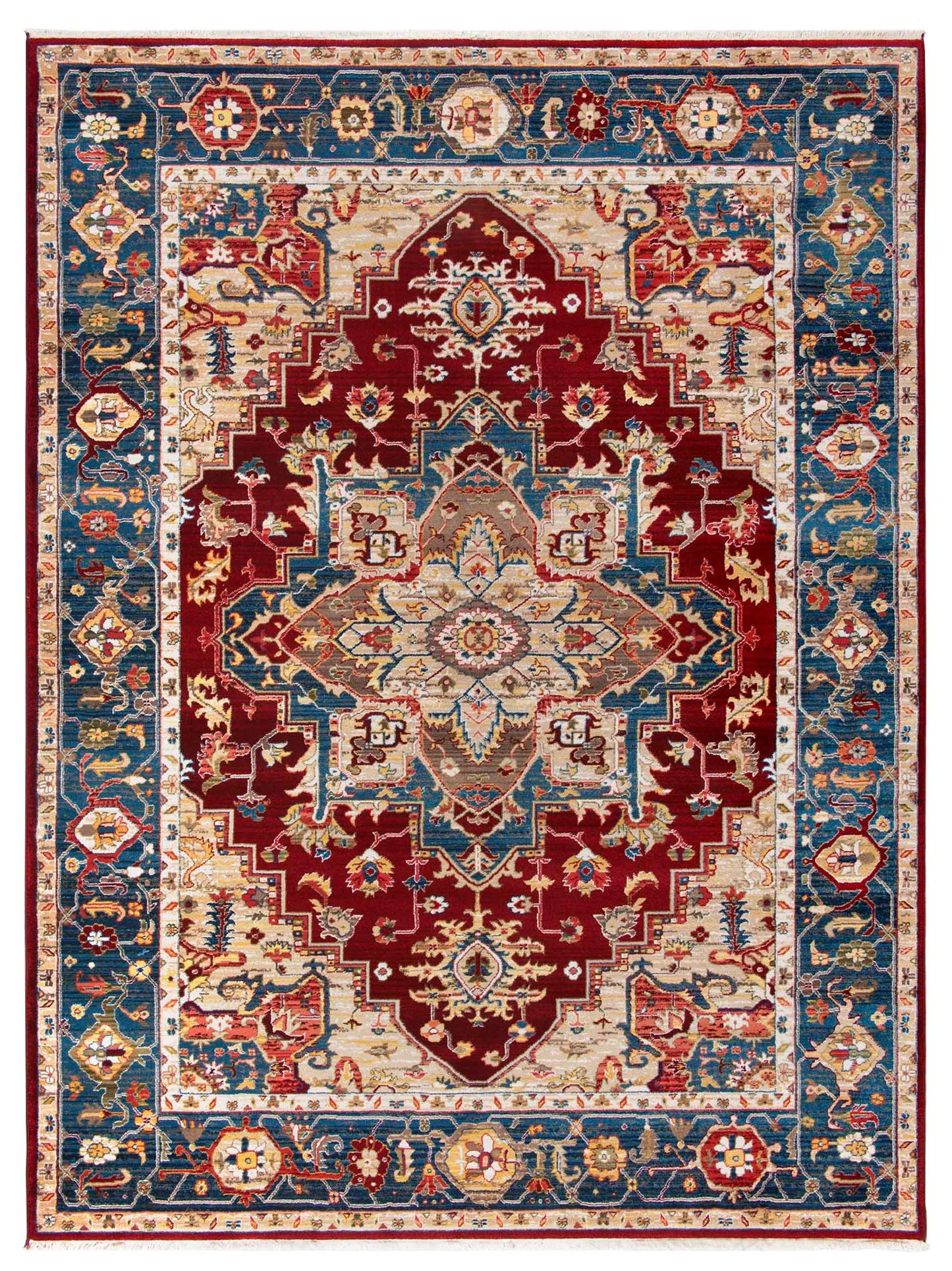 Artisan Rakkas Red Blue Traditional Machinemade Rug - Rugs - Artisan - Atlanta Designer Rugs