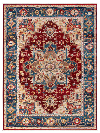 Artisan Rakkas Red Blue Traditional Machinemade Rug - Rugs - Artisan - Atlanta Designer Rugs
