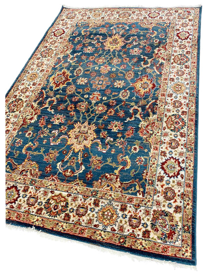 Artisan Rakkas Blue Ivory Traditional Machinemade Rug - Rugs - Artisan - Atlanta Designer Rugs