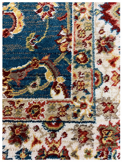 Artisan Rakkas Blue Ivory Traditional Machinemade Rug - Rugs - Artisan - Atlanta Designer Rugs