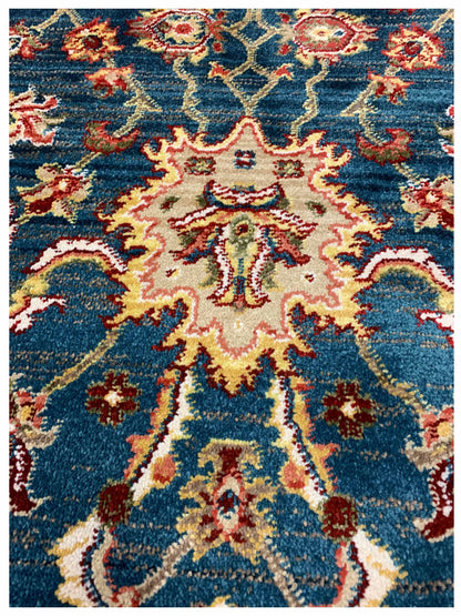 Artisan Rakkas Blue Ivory Traditional Machinemade Rug - Rugs - Artisan - Atlanta Designer Rugs