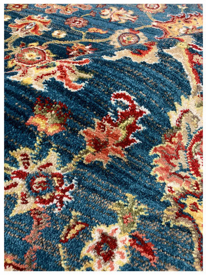 Artisan Rakkas Blue Ivory Traditional Machinemade Rug - Rugs - Artisan - Atlanta Designer Rugs