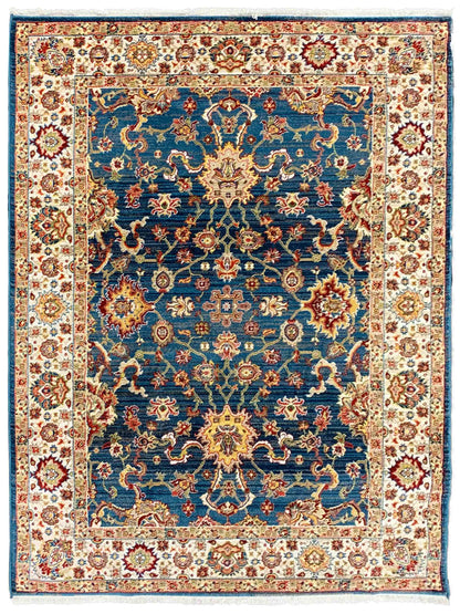 Artisan Rakkas Blue Ivory Traditional Machinemade Rug - Rugs - Artisan - Atlanta Designer Rugs