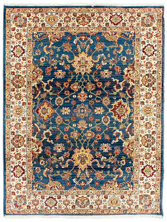 Artisan Rakkas Blue Ivory Traditional Machinemade Rug - Rugs - Artisan - Atlanta Designer Rugs
