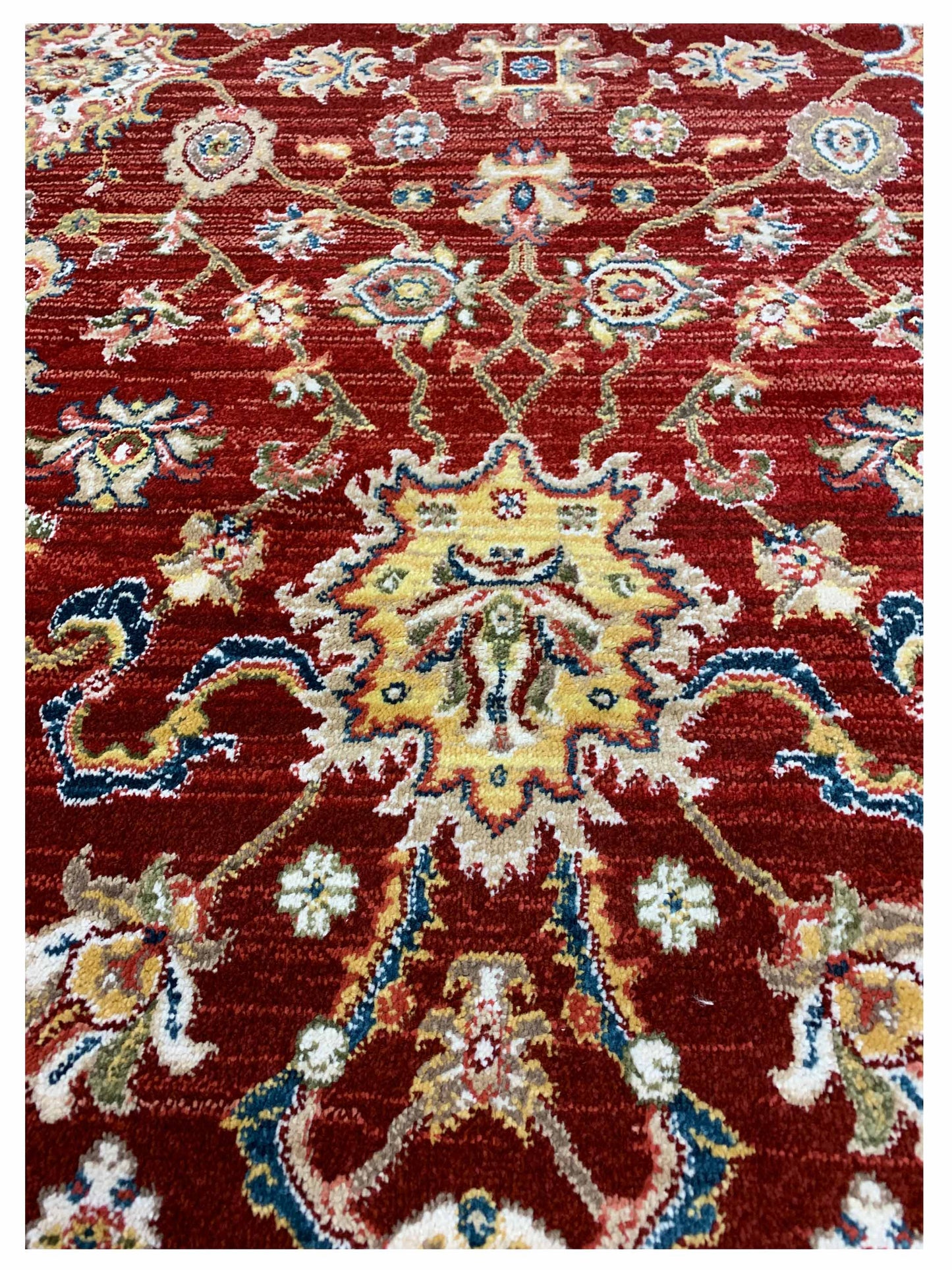 Artisan Beverly  Red Blue Traditional Machinemade Rug